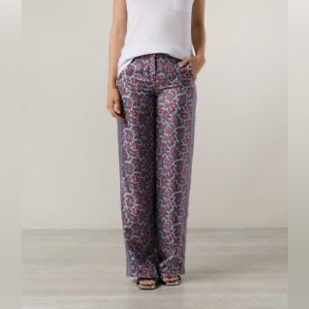 FINAL SALE‼️Michael Kors Paisley Wide Leg Silk Pants size 6